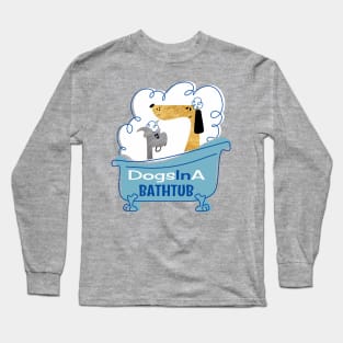 Dogs In A Bathtub Long Sleeve T-Shirt